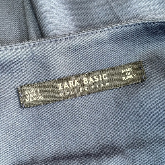 Zara Navy Blue A-line Skirt - Picture 8 of 9